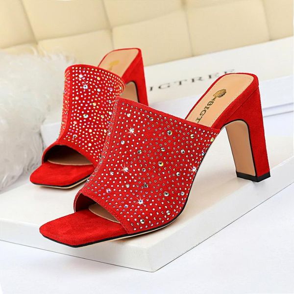 

anance fashionable wild explosion high heels lady sandals hollow, Black
