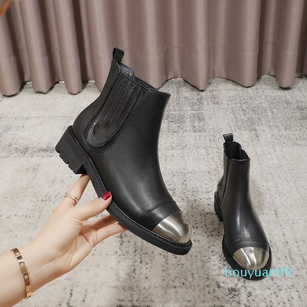 Outono e inverno mulheres designer boots moda show senhoras couro real luxo tornozelo martin botas marca sapato fábrica calçado westerns 62