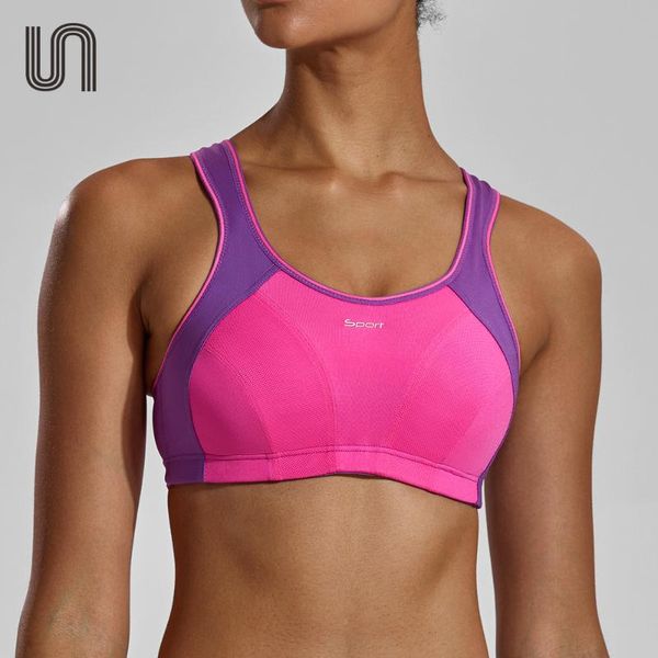 

yoga outfit women's no-bounce full-support racerback pro high impact sports bra