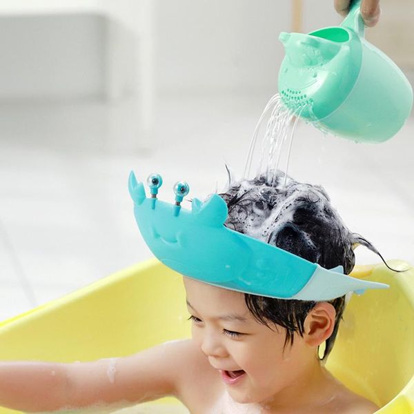 

shower caps cap crab shape bathing protection cute adjustable waterproof visor hat for kids children