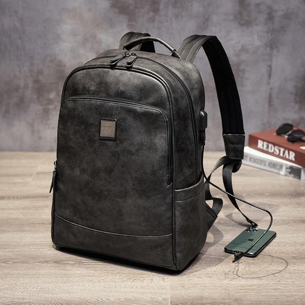 

backpack 2021 lightweight and simple fashion trend casual business computer bag large capacity travel men's bookbag