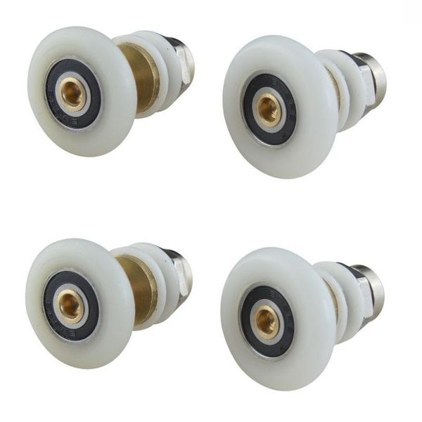

4pcs shower door rollers runners wheels pulleys guides home bathroom push pull sliding replacement parts other hardware
