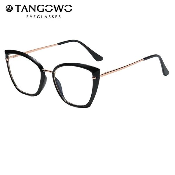 

sunglasses tangowo fashion anti-blue women glasses frame computer myopia optical retro cat eye eyeglasses wb605, White;black
