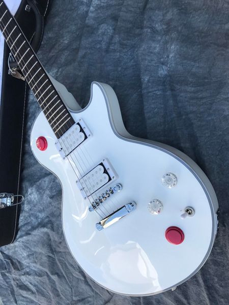 

mute electric guitar fingerboard ebony frets 24 no inlays color white