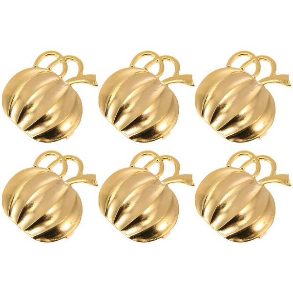 

napkin rings 6pcs chic style creative pumpkin shape design (golden)