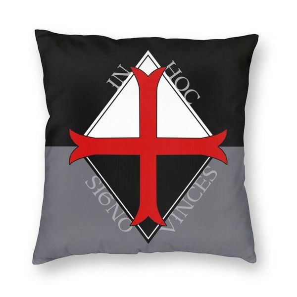 

cushion/decorative pillow knights templar medieval emblem cushion cover printing deus vult cross floor case for car fashion pillowcase home