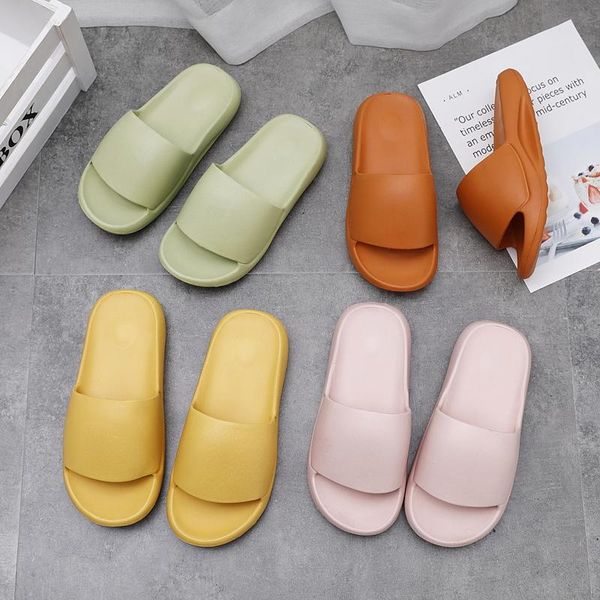 

bathroom shower non-slip slippers for women soft beach casual shoes indoor home house couples pool slipper, Black