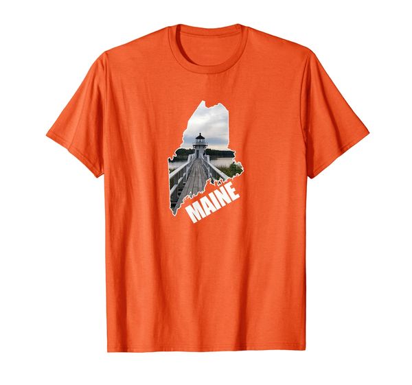 

maine lighthouse summer vacation shoreline gift souvenir t-shirt, White;black