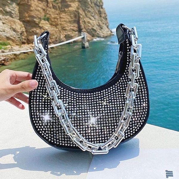 

evening bags women shoulder bag chain vintage single purse luxury diamond clutches 2021 fashion crossbody