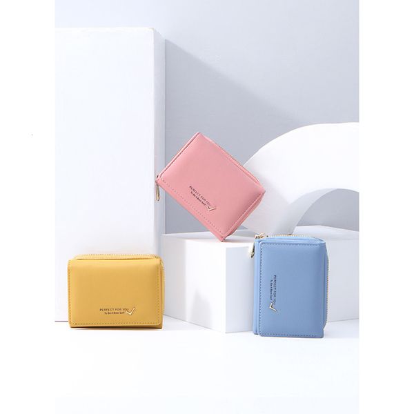 

2021 popularnew forever young korean women's short zipper zero wallet simple pu