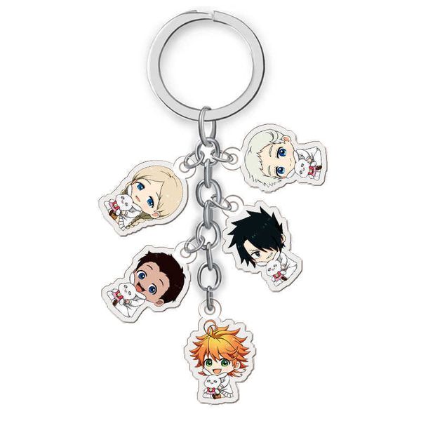 Il Promesso Neverland Acrilico Portachiavi Classico Anime Yakusoku No Neverland Norman Ray Emma Cosplay Portachiavi Figura Accessori H0915