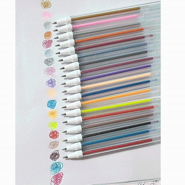 Color Glitter Pen Fluorescent Pigment Gel 48 Metal Hand Account 0.8 High Gloss Pastel Ball Pens