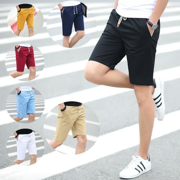 

men's jeans casual summer capris youth cotton shorts pants, Blue