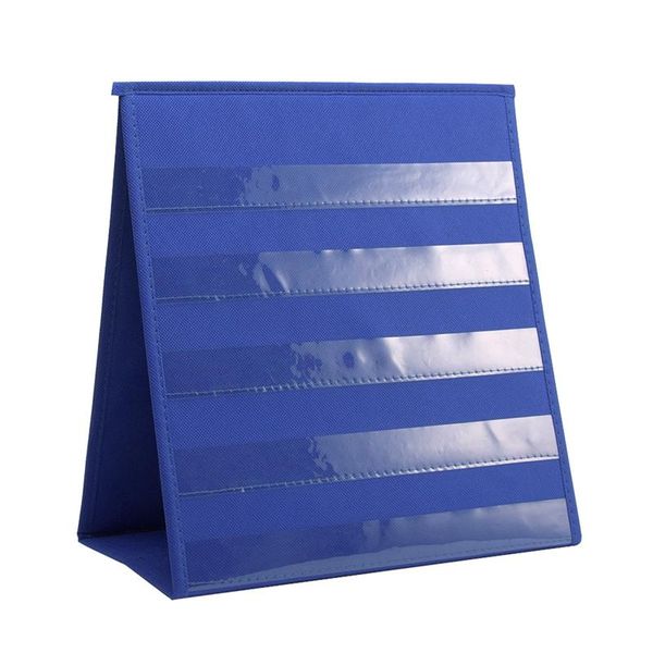 

storage bags portable pocket chart home self standing 5 slots study number display funny student two tone desk folding double sided for c