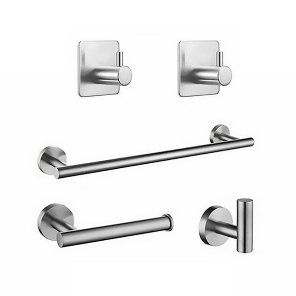 

5pcs bathroom towel rack paper storage hanging rod supplies racks