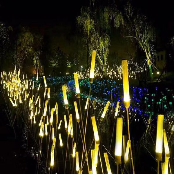 

luminous acrylic reed lamp, frosted stick bubble outdoor waterproof wheat ear night scene plug-in lamp led strings