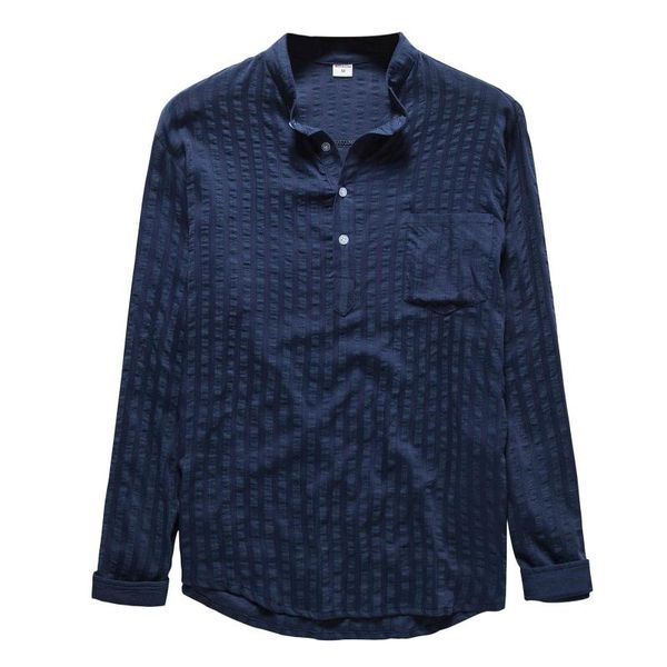 

men's casual shirts solid linen shirt spring and autumn fashion brand japan style slim fit corduroy male blue, White;black