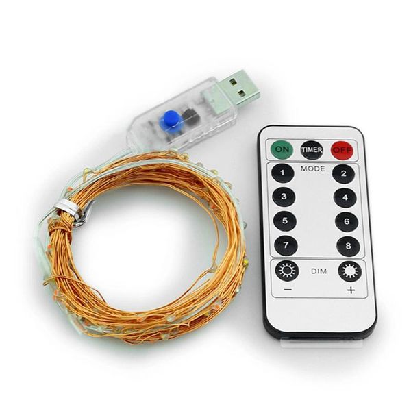 

strings led light string copper wire remote control decorative lights