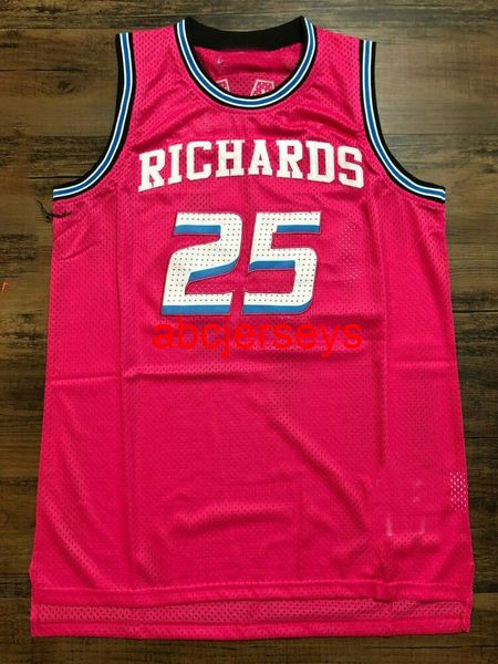 

stitched dwayne wade pink high school basketball sewn jersey new embroidery xs-6xl custom any name number, Black