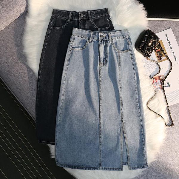 

skirts high street fashion designers women summer denim casual, Black
