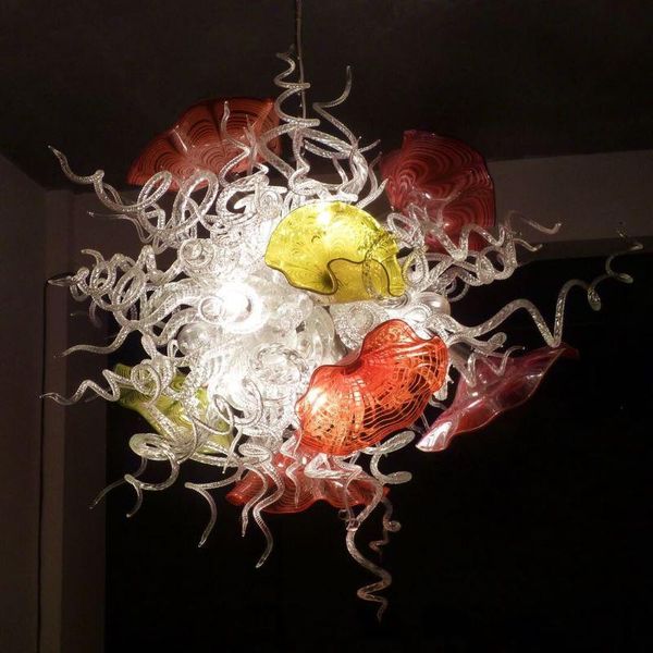 

designed modern blown glass chandelier flower plates art chandeliers