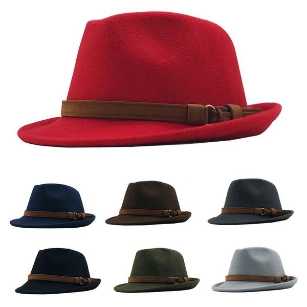 

wide brim hats fashion classic fedora british retro hat jazz warm dancer costume accessory prop for women men, Blue;gray