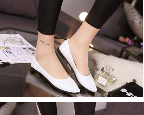 

women's shoes in spring and autumn flat bottom pointed end @012176, Black