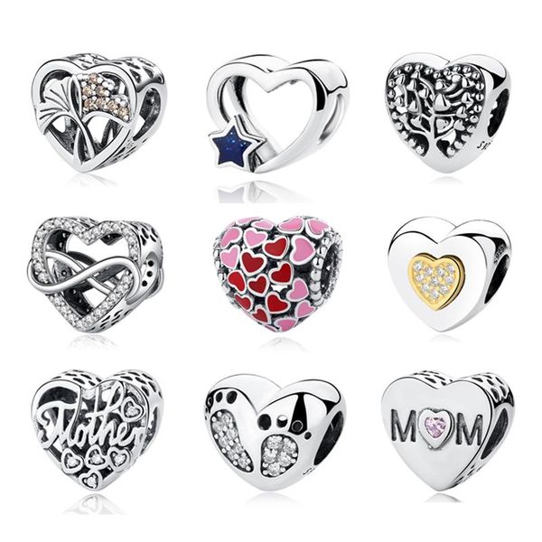 

other original 100% 925 sterling silver charm bead love mom family tree heart charms fit bracelets necklaces women diy jewelry
