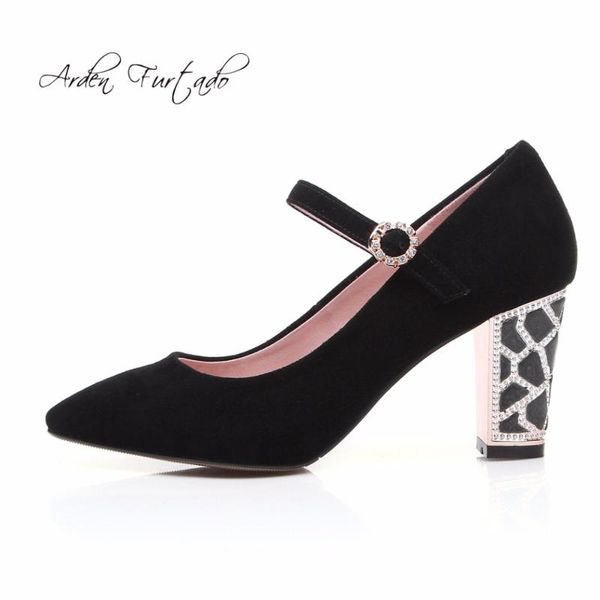 

arden furtado 2021 spring buckle strap fashion pumps high heels big size shoes purple black 40-45 small 31 32 33 dress