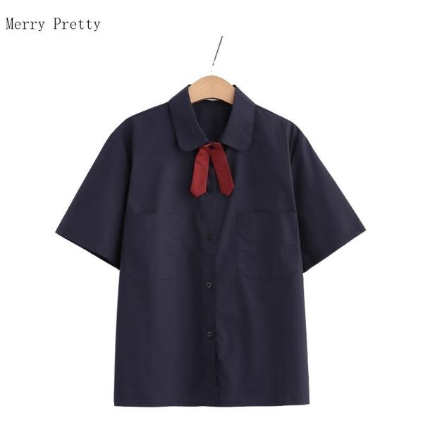 

women's blouses & shirts solid tie flowers short sleeve casual women 2021 summer single breasted cotton blouse sweet style ladeis basic, White