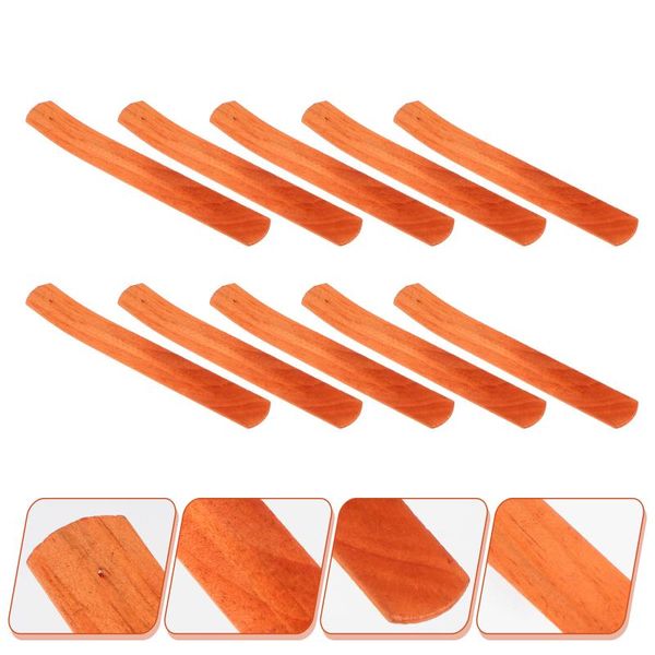 

fragrance lamps 10pcs wooden incense stand boards practical holders (khaki)