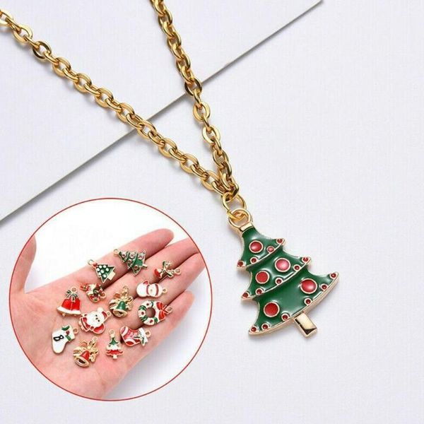 

charms mix 38/46/50 pcs assorted enamel plated christmas decoration findings for diy necklaces bracelets jewelry making q4z7, Bronze;silver