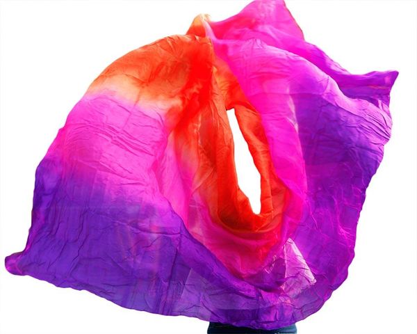 

design 100% real silk belly dance veil, veils,tari perut kostum veil wholesale 250 270*114cm red+rose red+purple stage wear, Black;red