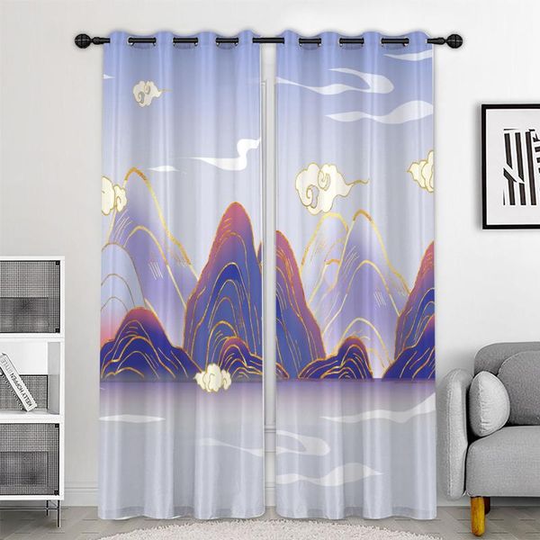 

curtain & drapes modern abstract painting curtains for bedroom living room luxury windows home decoration waterproof material