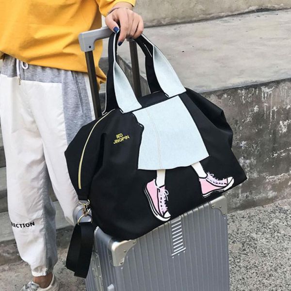

women light travel bags fashion handbags cute shoulder crossbody casual bag hand luggage long short trip duffel