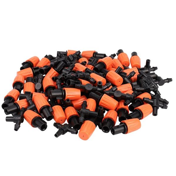 

watering equipments 50pcs adjustable garden irrigation system sprayer misting nozzles sprinkler heads with barbed tee connectors