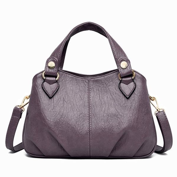 

ruched genuine leather women's handbags large women tote bags shoulder crossbody patchwork messenger bag ladies totes