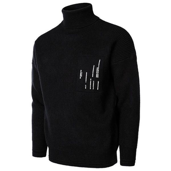 

men's sweaters winter youth loose sweater neck fashion bottomed, White;black