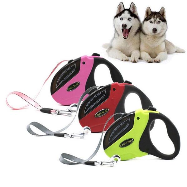 

dog collars & leashes automatic retractable leash anti-slip pet walking jogging training up to 110lbs roulette for small medium large dogs