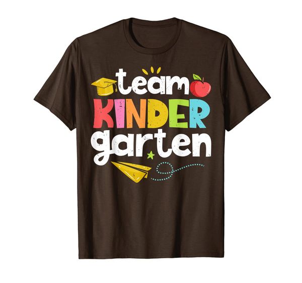 

team kindergarten teacher student funny back to school gifts t-shirt, White;black