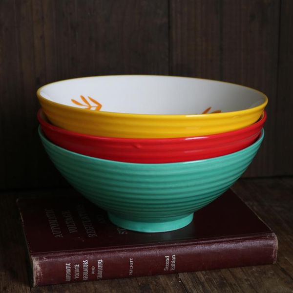 

bowls ceramic strawberry floral spiral large bowl/vegetable bowl/salad bowl