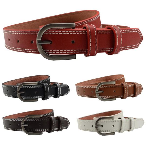 

belts men women vintage pin buckle faux leather belt jeans casual skinny waistband blthg0331, Black;brown