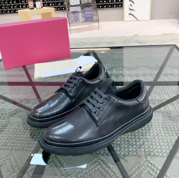 

dress shoes style men's wear-resistant non-slip fashion casual formal leather series high-quality cowhide business sho, Black