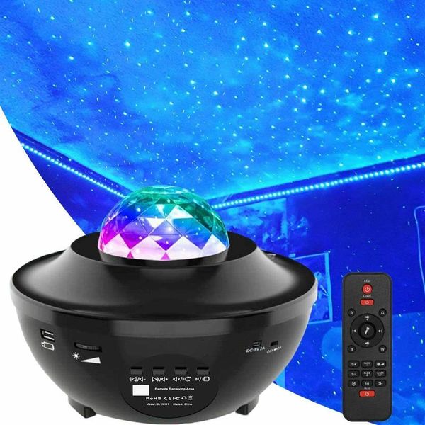 

night lights bluetooth led starry sky projector light music speaker galaxy lamp bulb decor rotating nursery moon projecto