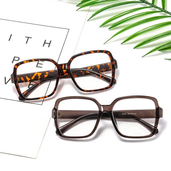 

fashion sunglasses frames classic large frame optical glasses retro eyeglass decoration, Black