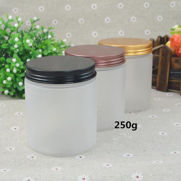 

storage bottles & jars 250g cosmetic cream jar alumina lid pet frosted bottle mask can cosmeceuticals container empty food packing