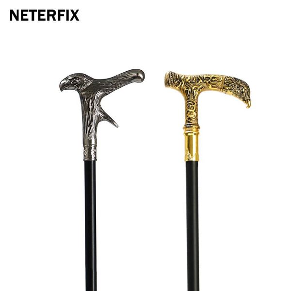 

trekking poles vintage walking canes king scepter pharaoh's crutches metal sticks sword fashion party elegant hand crutch