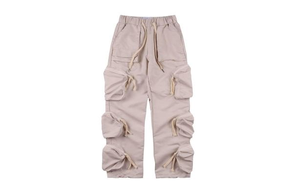 

travis scopant pocket cargo men women 1:1 astroworld joggers drawstring cactus jack sweatpants men's pants, Black