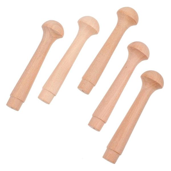 

hooks & rails 5pcs wooden pegs wall storage hangers hat mounted clothes