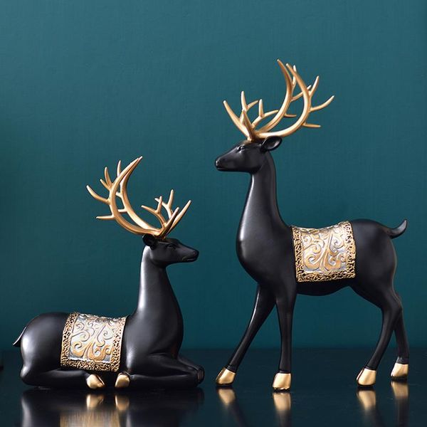 

decorative objects & figurines reindeer craft figurine stand modern simple gift office room decoration cosas para el hogar home decor df50bj